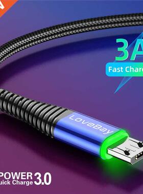 Lovebay LED 2M Micro USB Cable A QC .0 Quick Charge Wire F