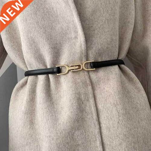 Adjuable PU Leather Ladies Dress Belts Skinny Thin Women W