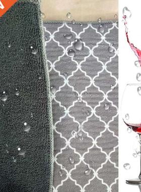 Dish Drying Mat For Kitchen Sink Drainer Microfiber Cushion