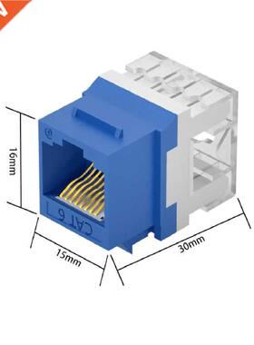 5 Pieces Cat6 RJ45 Keystone Jacks Slim Profile, Ethernet Wal