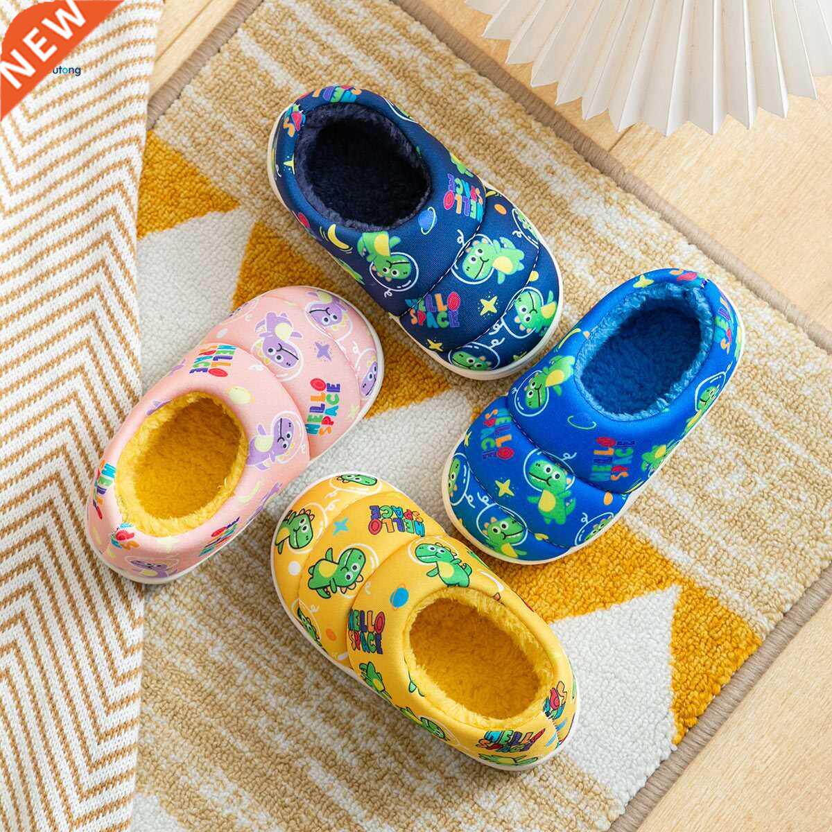 kids print slipper for boys indoor oes baby girl fur slide