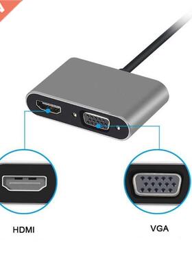 Type-C to 4K HDMI-compatible VGA USB C .0 Hub Adapter for M