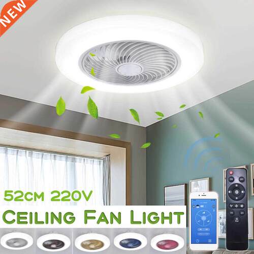 52cm Smart Ceiling Fan with Lights Adjustable Speed Remote C