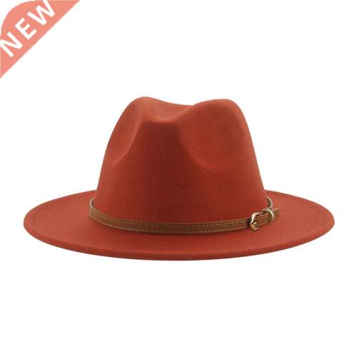 Women Hats Fedoras Solid Belt Western Cowboy Men Women Forma