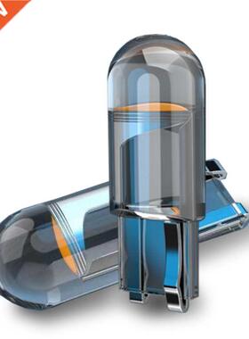 2PCS W5W Led T10 Car Light COB Glass 6000K White Auto Automo