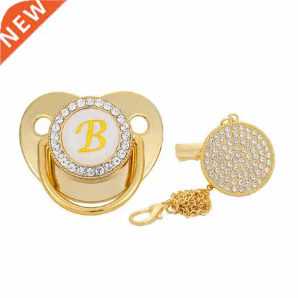 26 Name Initial Letter Baby Pacifier and Pacifier Clips BPA