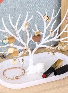 1PCS little Deer Jewelry Stand Display Jewelry Tray e Earrin