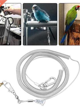 6M Flexible Bird Leash with Leg Ring Ultra-light Parrot Bird