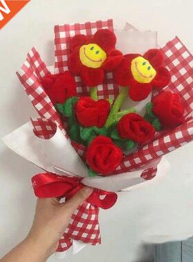 Artificial Flower Fake Rose Plant Plush Toy Gifts for