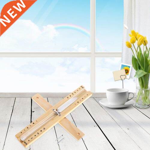 Wall-Mounted Rotating Sauna Wooden Hourglass White Sand Time