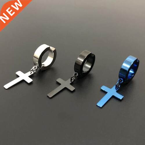 1pc Fake Piercing Earrings Stainless Steel Clip on Non Pierc