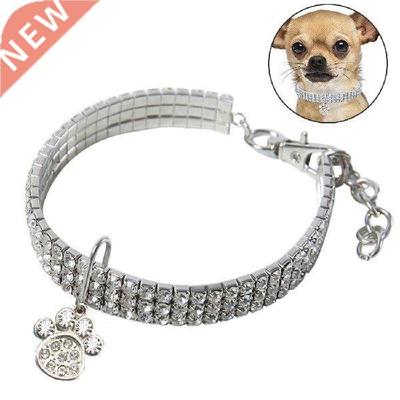 Exquisite Bling Crystal Dog Collar Diamond Puppy Pet iny