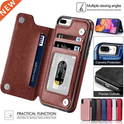 High Grade Leather Case Card Slots For iPhone SE 6S 7 8 Plus