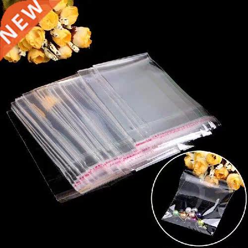 100PCS Transparent Self Adhesive Seal Bags OPP Plastic