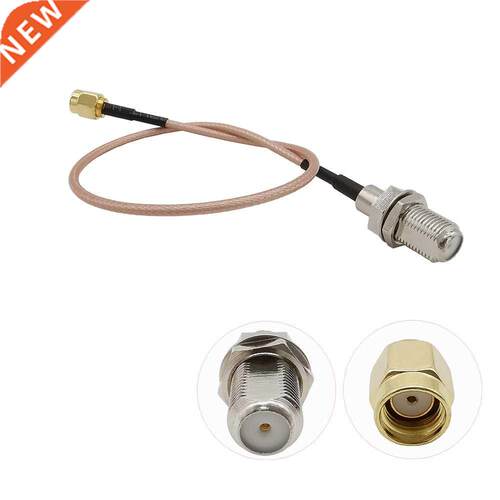 F Female Bulkhead to RP SMA Male RG16 Cable Pigtail RF Coax