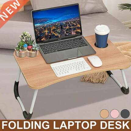 Adjustable Folding Lap Stand Holder Study Table Desk Wood