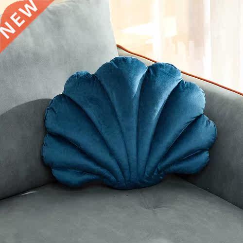 Home Shell Stuffed Throw Pillow Velvet Pillow Sea Shell Home