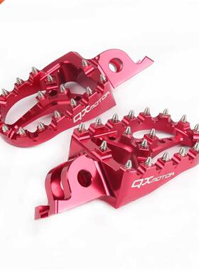 Red CNC Billet MX Foot Pegs Rests Pedals Footpegs For Honda