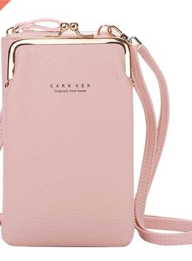 Women Phone Crossbody Bag Pu Leather Mini Shoulder Messenger