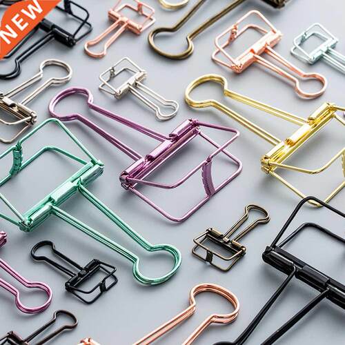 2Pcs 8 Colors 3 Sizes Colorful Paper Metal Clips INS Style B