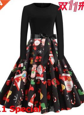 圣诞节万圣节大摆女连衣裙Halloween plus size women s dress