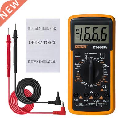 DT9205A Digital Multimete hFE AC DC Tiode Diode esistance