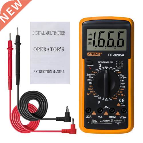 DT9205A Digital Multimete hFE AC DC Tiode Diode esistance