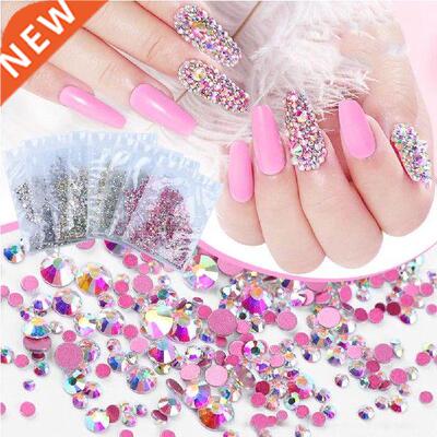 1440Pcs Glitter DIY 3D Flat Nail Art Rhinestone Sequins
