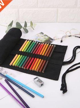Black Color School Pencil Case Roller 12/24/36/48/72 Holes