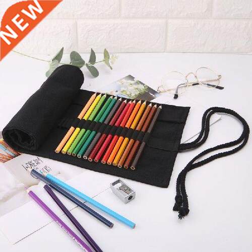 Black Color School Pencil Case Roller 12/24/36/48/72 Holes