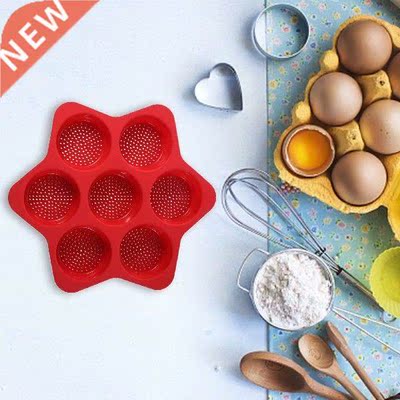 7 Cavities Hamburger Bun Pans Silicone Bread Forms with