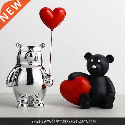 Love black and white bear tabletop decoration creative