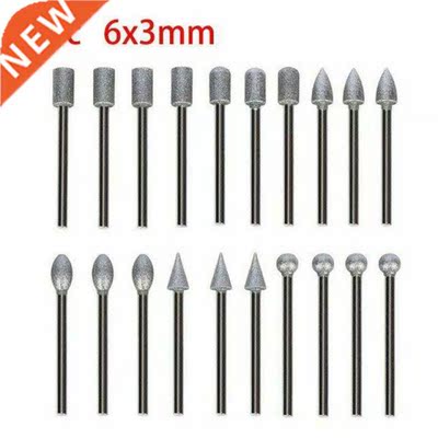 20Pcs 120 Grit Diamond Polishing Head Wood Glass Metal Tile