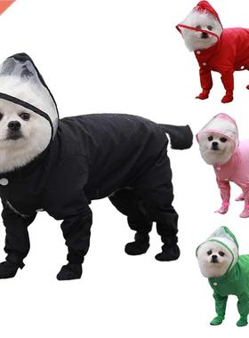 Fashion Four-legged All-inclusive Dog Jumpsuit Raincoat Wate