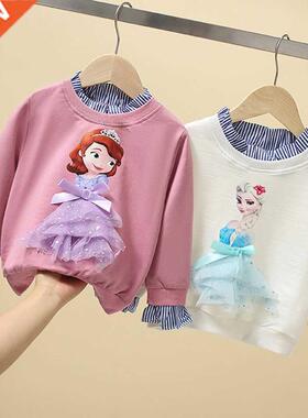 New Tee Shirt Girl Clothing Long Sleeves for Children's T-sh