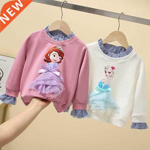 New Tee Shirt Girl Clothing Long Sleeves for Children's T-sh