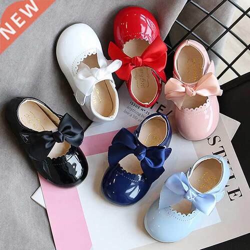 Baby Girls Shoes Patent Leather Princes Shoes Big Bow Mary J