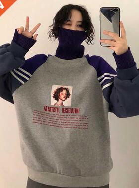 2022 Hoodie Sweatshirt Women Winter Oversize Tops Fashion Pa