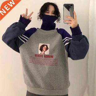 2022 Hoodie Sweatshirt Women Winter Oversize Tops Fashion Pa
