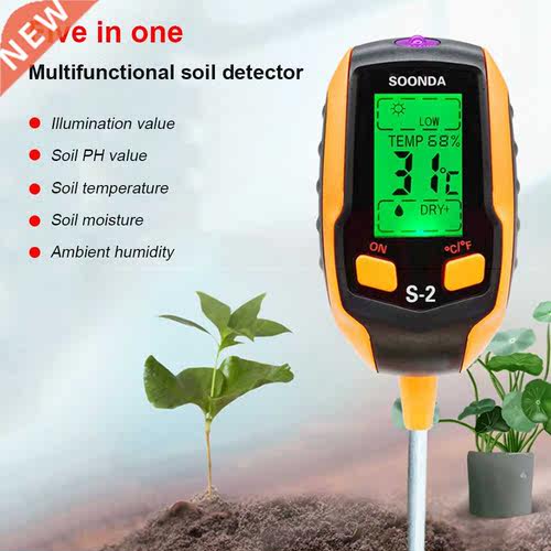 5 In 1 Soil H Mete Sunlight H Teste Gaden Flowes Soil