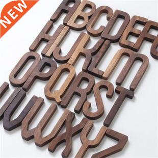 Nordic Style Black Walnut Letter Decorative Numbers