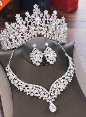 Baroque Crystal Water Drop Bridal Jewelry Sets Rhinestone Ti