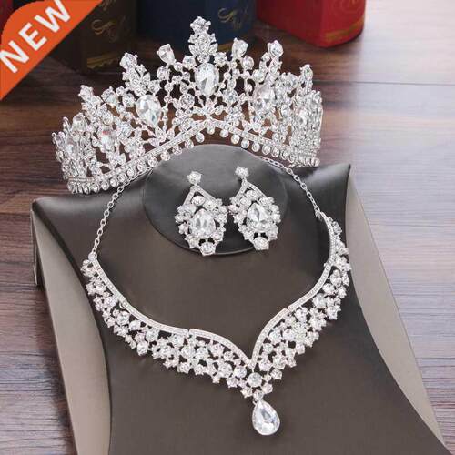 KMVEXO Baroque Crystal Water Drop Bridal Jewelry Sets Rhines