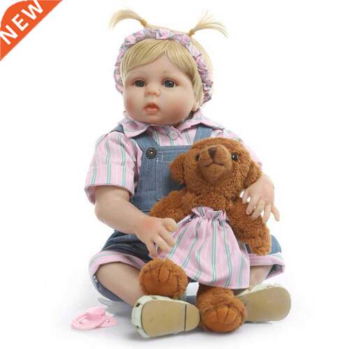 Lifelike Silicone Girl Reborn Doll with Teat Soft Kids