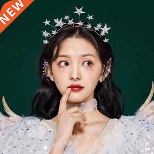 Cute Crystal Rhinestone Star Hairband Women Bridal Wedding T