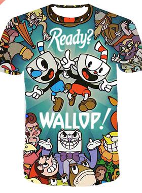 3D Cuphead Mugman Kids T-Shirt Print Girls Funny Clothes Boy