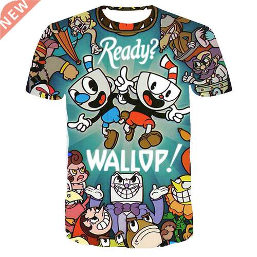 3D Cuphead Mugman Kids T-Shirt Print Girls Funny Clothes Boy
