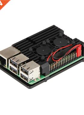 Raspberry Pi 4/ Aluminum Case with Dual Cooling Fan Metal S