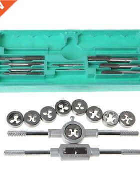 20 Pcs Tap Die Set Metric Hand Threading Tool Tungsten Carbi