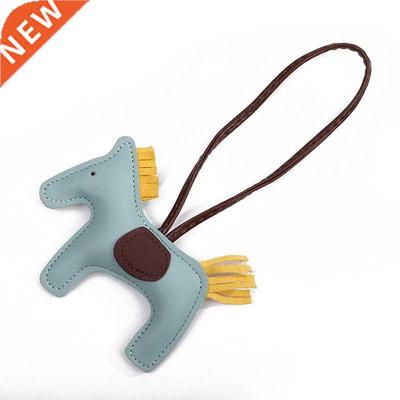 PU Leather Horse Shape Hanger Keychain Color Pendant Decorat
